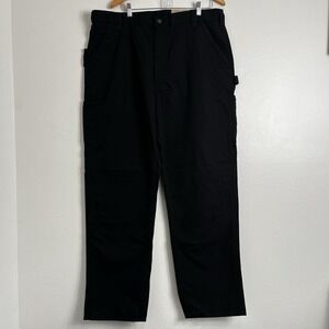 Carhartt B151 BLK Canvas Work‎ Dungaree Pants Size 42x34 Loose Original Fit NWT